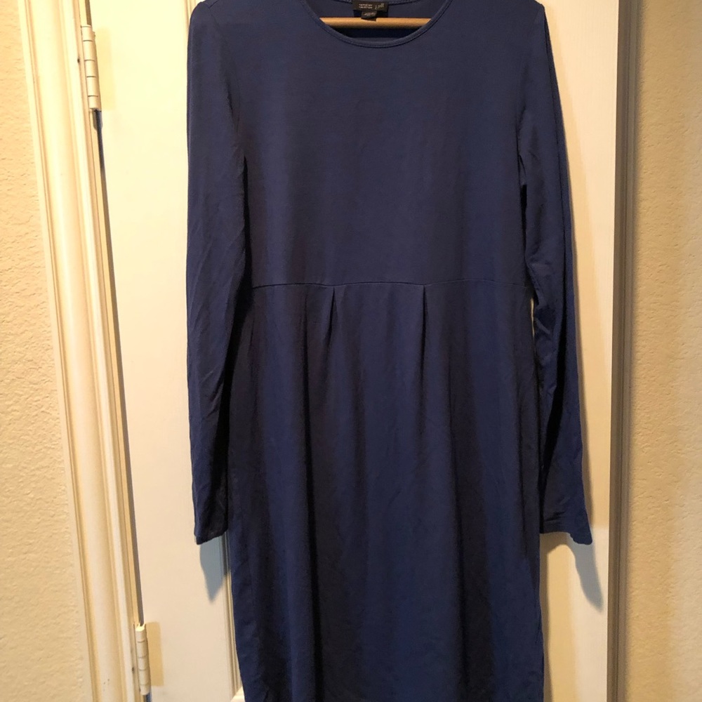 JJill wearever blue long sleeve dress Sz S.